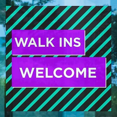 CGSignLab | Walk INS ברוך הבא -בלוק מודרני נצמד חלון | 24 x24